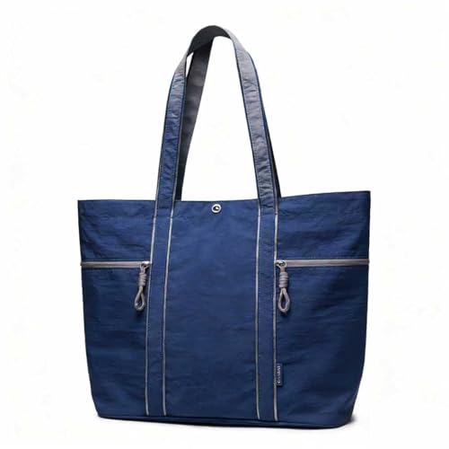 Large Tote Bag for Women Nylon Shoulder Bags for Women Lightable Shoulder Purses Gym Tote for Travel Yoga Work Dance - color: A6-blue