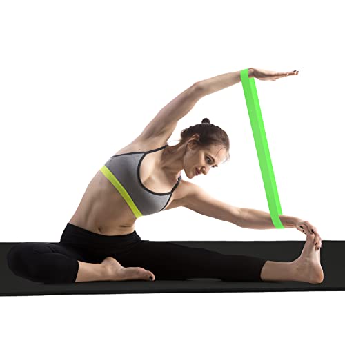 Hoolerry 36 Pieces Yoga Mats Sets Includes 12 Pcs Yoga Mats Bulk 68” x 24” x 6mm Thick Exercise Mat Non Slip 12 Resistance Bands 12 Carrying Straps for Women Girls for Gym Pilates - color: Black