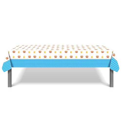 1Pc Oktoberfest Party Plastic Tablecloth 54 x 87 Inch Long Table Cover, Germany Beer Festival Party Tablecover for German Theme Kids Baby Shower Birthday Dinner Picnic Kitchen Event - color: Oktoberfest