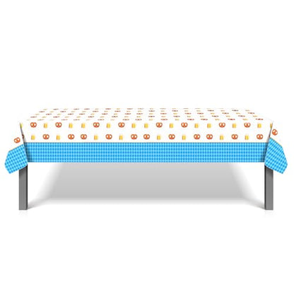 1Pc Oktoberfest Party Plastic Tablecloth 54 x 87 Inch Long Table Cover, Germany Beer Festival Party Tablecover for German Theme Kids Baby Shower Birthday Dinner Picnic Kitchen Event - color: Oktoberfest