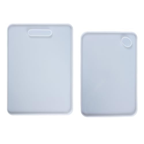 13-inch Large Cutting Board Epoxy Resin Tray Silicone Molds 2-Count | Make Extra Large Serving Trays & Platters; Works with Versatile Materials Like Concrete, Cement & Resin; 13-Inch Height - color: Rectangular Cutting Boards (Set of 2)