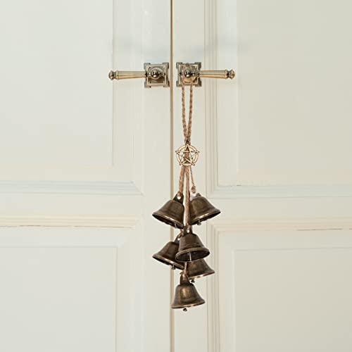 2 Pieces Witch Bells Protection for Door Knob Hanger Wind Chimes Witchy Things Clear Negative Energy Witch Bells Set Witchcraft Supplies (2pcs Classic Style)