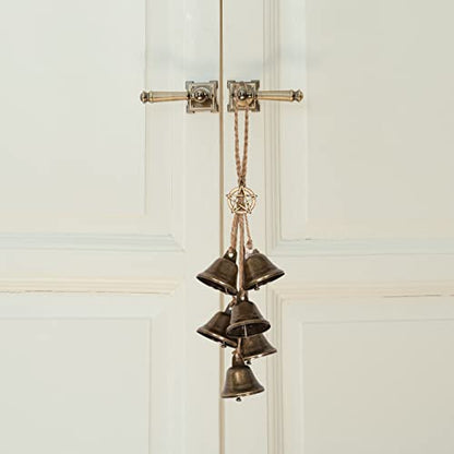 2 Pieces Witch Bells Protection for Door Knob Hanger Wind Chimes Witchy Things Clear Negative Energy Witch Bells Set Witchcraft Supplies (2pcs Classic Style)