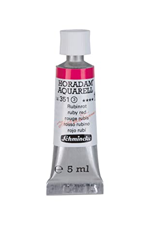 Schmincke - HORADAM® AQUARELL - finest artists' watercolours, ruby red - 5 ml - color: 351 ruby red, size: 0.17 Fl Oz (Pack of 1)