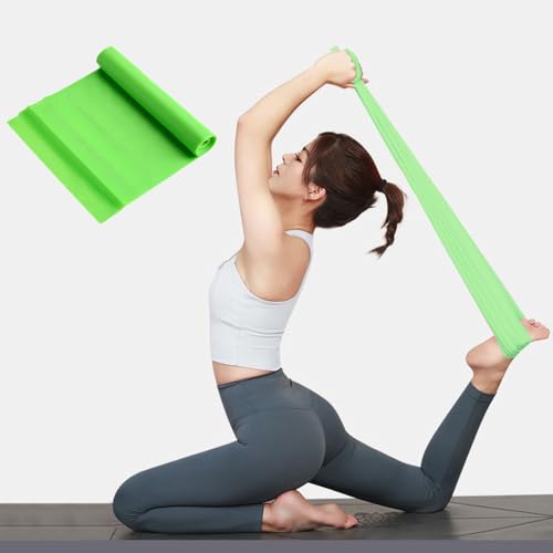 Resistance Bands for Women Latex-Free Long Exercise Bands for Yoga Pilates 6.56 FT,Thickness 0.45MM, Green