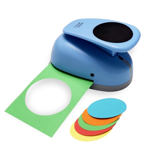 Circle Punch, Paper Punch,2.5 inch Circle Hole Punch Cutters for for Paper Crafts, Cardstock, Gift Wrapping, Scrapbook Tools Cards, Arts Fun Projects, Christmas, Birthday Gifts(Blue). - size: 2.5 Inch
