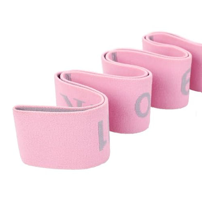 11 Loops Stretch band - Yoga, Pilates, Ballet, and Physical Therapy Stretching strap for Flexibility, Leg Stretching, and Exercise - Durable Stretching equipment for Dance and Fitness - color: 11 Grids-Pink