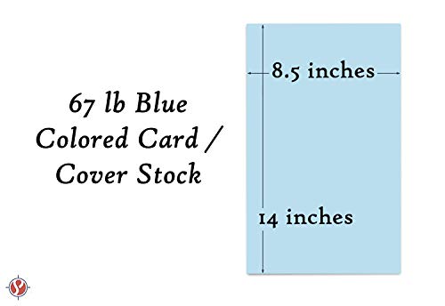 Color Cardstock Paper 67 Vellum Bristol, Sizes: 8.5 x 11 | 11 x 17 | 8.5 x 14 |1 Ream of 250 Sheets per Pack. (8.5 x 14, Blue) - color: Blue, size: 8.5 x 14