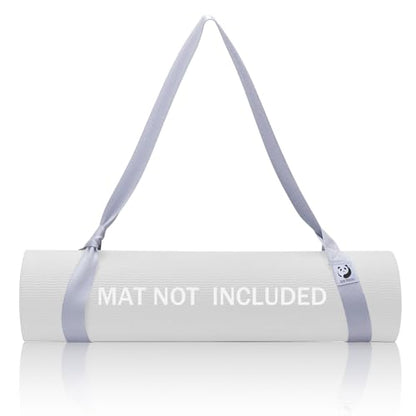 Slim Panda Yoga Mat Straps for Carrying, Adjustable Yoga Mat Carrier Sling Fits All Mats(Mat Not Included) - color: Light Gray, size: 72 inches