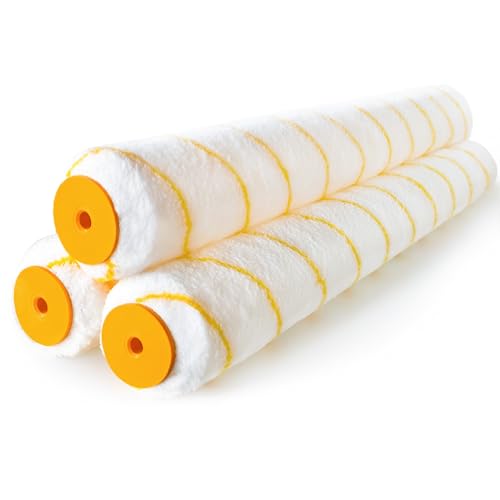VOOMEY 18 Inch Paint Roller Covers, Microfiber Paint Roller Cover, Suitable for Various Large-Scale Scene Painting, Such as Walls, Ceilings, Etc (Pack of 3,1/2" Nap) - size: 18ichh 3pcs