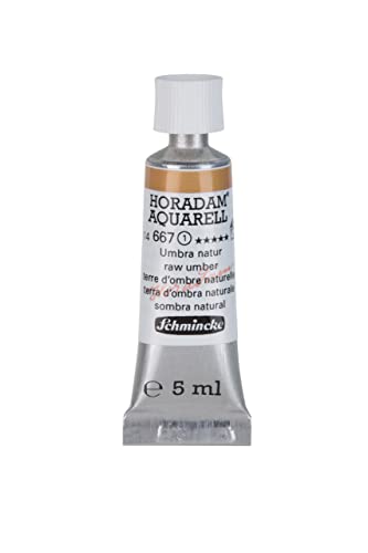 Schmincke - HORADAM® AQUARELL - finest artists' watercolours, umber natural - 5 ml - color: 667 raw umber, size: 0.17 Fl Oz (Pack of 1)