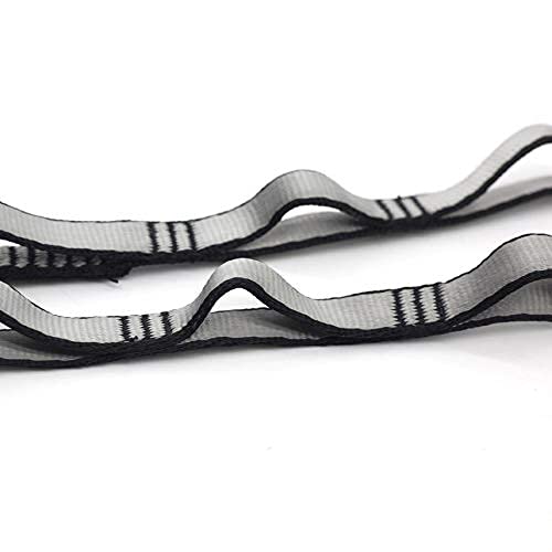 PRIOR FITNESS 2pcs Nylon Daisy Chain Straps, Grey, 2PCS
