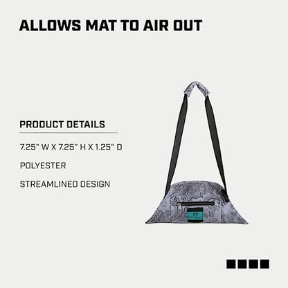 Capelli Sport Yoga Mat Bag Sling, Travel Yoga Mat Strap Carrier Bag with Mandala Pattern, Grey