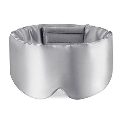 Zenssia 100% Mulberry Silk Sleep Mask Eye Mask for Men & Women, Silvergrey - color: Silvergrey