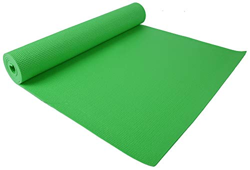 Fitvids All Purpose 1/4-Inch High Density Anti-Tear Exercise Yoga Mat with Carrying Strap, Multiple Colors - color: Green