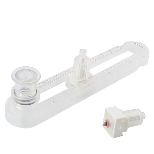 HAUSTGO Circle Cutter for Crafts, Cuts 1” - 4” (2-11cm) Perfect Circles for Scrapbooking, DIY Cards & Home Decor, Fits Paper, Cardstock and Foam, Comes with 2 Replacement Blades - color: Transparent