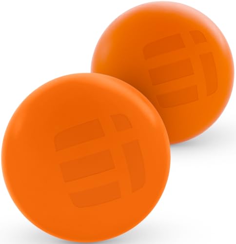Massage Lacrosse Balls for Deep Tissue Relief - Trigger Point Therapy Ball Set for Plantar Fasciitis, Myofascial Release for Back, Shoulder, Foot - Massage Ball Roller - 2 Pack (Orange) - color: Zesty Orange