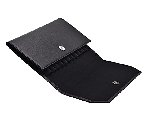 Lanxivi Fountain Pen Case Black Gray Coffee Style PU Leather 48 12 - color: Black- 12 Slot