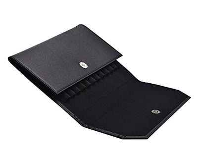 Lanxivi Fountain Pen Case Black Gray Coffee Style PU Leather 48 12 - color: Black- 12 Slot