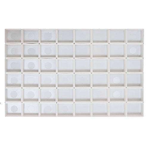 FCLUB 48PCS Refillable Empty Watercolor Half Pans, 2ml | Refillable 2ml Half Pans, For Metal Watercolor Tins, Empty Watercolor Pans, DIY Paints Pans, Gouache, Custom Palettes, Tubes - style: 48Pcs Half pans