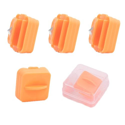 5 Pack Paper Cutter Blades Replacement Precision Paper Trimmer Refill Blade Slider Carriage for A4 Craft Paper Cutter with Security Safeguard Blade Guillotine Trimmer Scrapbooking Tool