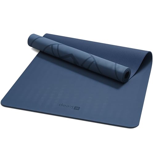 KEEP Extra Wide & Long Yoga Mat for Men, 79"x39"x7mm Thick, Non-Slip TPE Exercise Mat, High-Density Anti-Tear Fitness & Pilates Mat for Tall Users