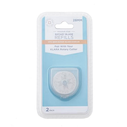 Missouri Star Universal Rotary Cutter Blades 28mm, 2 Pack | Super Sharp Replacement Blades, Fits All Rotary Cutter Handles | Fabric Trimmer Refill for Quilting and Sewing Projects - color: 28mm Rotary Replacement Blades