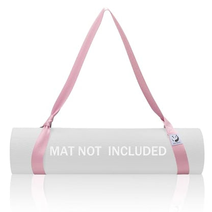 Slim Panda Yoga Mat Straps for Carrying, Adjustable Yoga Mat Carrier Sling Fits All Mats(Mat Not Included) - color: Light Pink, size: 72 inches