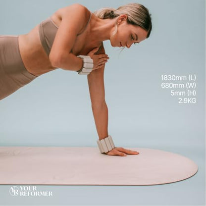 Non-Slip Anti-Roll 5mm Pilates, Yoga & Exercise Mat - color: Dusty Rose