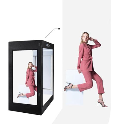 PULUZ Professional Large Photo Light Box Photography Studio, 47x31x78inch Large Lightbox Photo Video Continuous Lighting Softbox Shooting Tent Kit with 2 Colors PVC Backdrops - size: 47*31 Inch