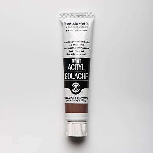 Turner Colour Works Acryl Gouache Artist Acrylic Paint - Single 20 ml Tube - Grayish Brown - color: Grayish Brown, size: 0.7 Fl Oz (Pack of 1)