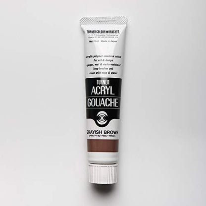 Turner Colour Works Acryl Gouache Artist Acrylic Paint - Single 20 ml Tube - Grayish Brown - color: Grayish Brown, size: 0.7 Fl Oz (Pack of 1)