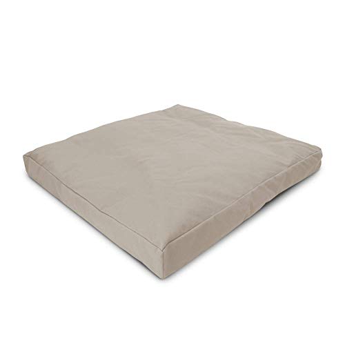 Bean Products Zabuton Meditation Cushion, Cotton Filled Pillow - Natural | 2 Piece Standard Meditation Cushion, Washable Removable Cover, Comfortable Kneeling Pad, 24x24x2 100% Cotton - Made in USA - color: Natural, size: Standard 24x24x2