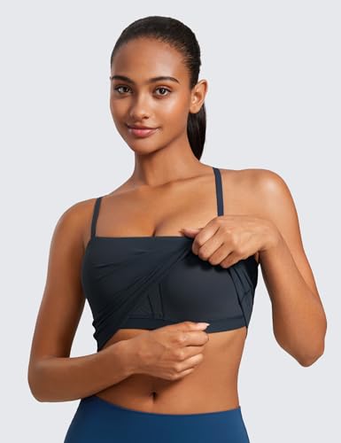 CRZ YOGA Butterluxe Cami Crop Tank Tops - color: True Navy, size: X-Small