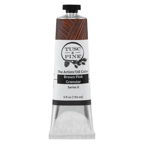 Tusc & Pine Artist Oil Paint - Brown Pink Granular, 150 ml, Non-Yellowing, Rich & Creamy Consistency, Maximum Pigment Load, Small Batch Milled Oil Paints Made in the USA - color: Brown Pink Granular, size: 5.07 Fl Oz (Pack of 1)