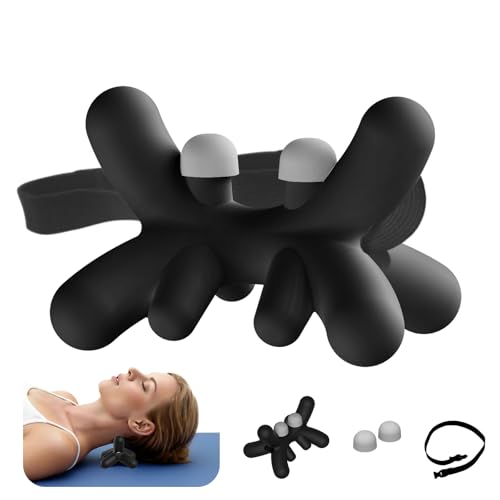 Occipital Release Tool, Release Tool for Neck for Headache Relief, Deep Nerve Release Tool with Acupressure Design Targeting Hard-to-Reach Muscles, Gift for Women & Men - color: Black