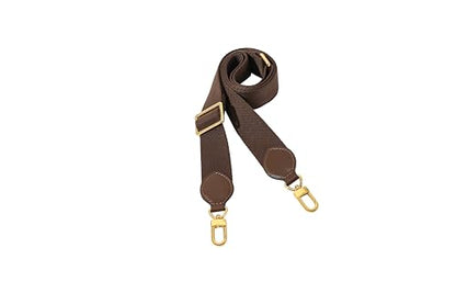Solid Color Canvas Purse Strap Handbag Strap Adjustable Replacement Cross Bands - color: Coffee