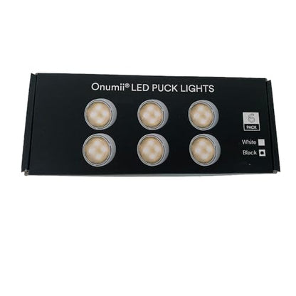 LED Puck Lights with Remote Battery Operated Under Cabinet Lighting Wireless Stick on Lights Color Changing Timer Tap Lights for Cabinets Shelves Closets Display Case - 6Pack Black | 3x1.2in, Wireless, Adhesive Stick on, Push Tap Lights for Cabinet, Kitch