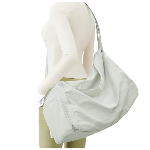 Small Gym Bag with Shoe Compartment, Workout Sport Duffle Bag for Women Travel, Waterproof Shoulder Overnight Bags Lightweight Carry on Tote Bags for Swim, Yoga, Dance - color: A-Grey Green, size: Small