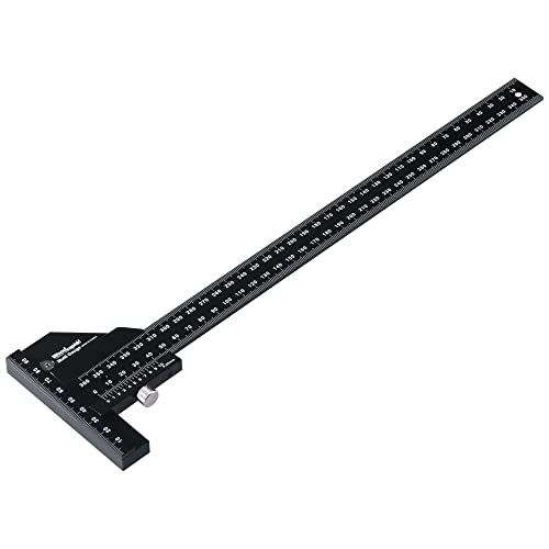Scriber Gauge 300mm – CNC Metric Measuring Ruler, Marking Gauge, Layout Square, Woodworking Thickness Tool for Joinery, Cabinetry, DIY and Furniture Making (New Version) - size: 300mm