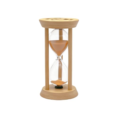 Mini Wooden Sand Timers,100% Bamboo Hourglass Sand Timers 30Second Sandglass Timer for Toothbrush Timer Games Classroom Home Office Cooking(Orange+30Sec) - color: Orange, size: 30Sec