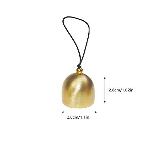 3 Pack Mini Brass Bell 1 inch Jingle Bells for DIY Wind Chime Door Dream Catcher Camping Tent Windchimes Christmas Tree Fengshui Lucky Art Garden Decoration Dog Cat Necklace Hanging Pendant