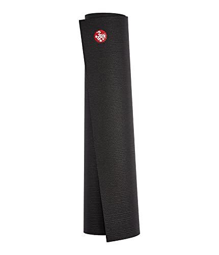 Manduka PRO Yoga Mat - 6mm | Lifetime Durability | Hygienic Construction | Premium Studio Quality | Teacher Approved - color: Black, size: 71" x 26"