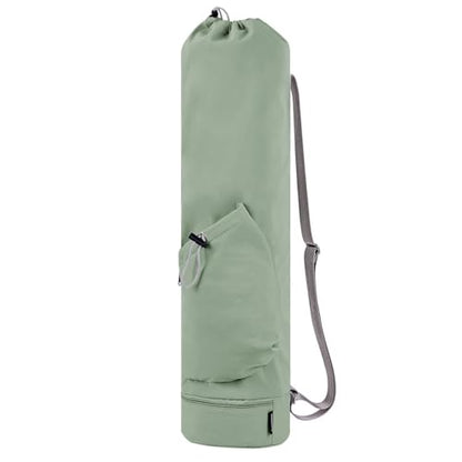 PUXING Yoga Mat Bag w/Water Bottle Pocket & Wet Pocket for Women - color: Green
