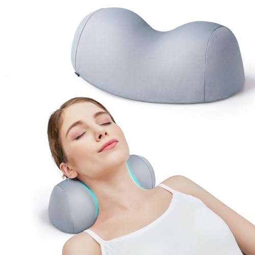ComfortLife Small Neck Stretcher Pillow for Pain Relief, Medium Soft Cervical Traction Device Neck Mild Support Pillow Foam Cervical Neck Pillow for Tension Muscle Relax Relief (Grey) - color: Grey