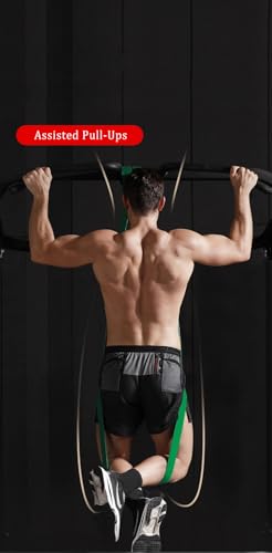 Resistance Bands Set, 5 Levels of Exercise Bands Suitable for Men and Women | Exercise Band for Working Out, Durable, Portable, Gym, Physical Therapy, Yoga, Stretching, Strength Training, indoor, outdoor