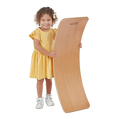ECR4Kids Balance Board, Montessori Toy, Grey - color: Grey