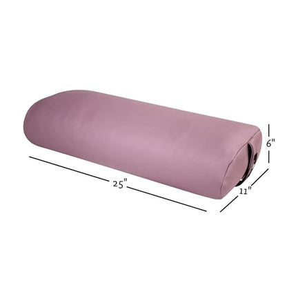 Hugger Mugger Standard Yoga Bolster - Firm, Supportive, Handmade, Durable - color: EZ Clean Lotus Purple