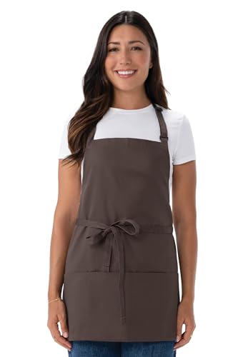 Chef Works Unisex Three Pocket Apron - color: Espresso