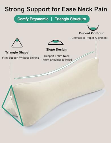 Buckwheat Pillows for Sleeping, Adjustable Buckwheat Hulls Neck Cervical Roll Pillow with Washable Cover, Home Office Travel Neck Pain Relief Lumbar Support, Tan 15 X 5 Inches - color: Tan